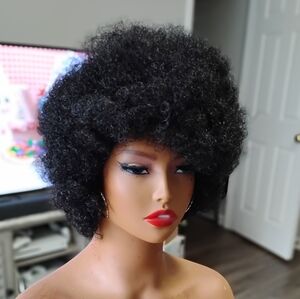 Black Short Curly Afro Wig - Premium Women’s Hair